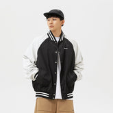 Unisex Jacket Vintage Baseball Jacket Men Loose Spring and Autumn Coat